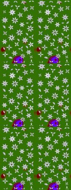 Çiçek desenli eskiz. Gömlek baskısı için çiçek boyası. Yeşil renkte çiçekler.