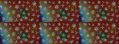 Kahverengi ve kırmızıda çiçekler. Eskiz arkaplan modeli. Raster hisseleri. Suluboya, elle çizilmiş.