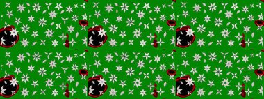 Çiçek desenli eskiz. Yeşil renkli çiçekler. Tişört baskısı için çiçek boyama rasteriName.