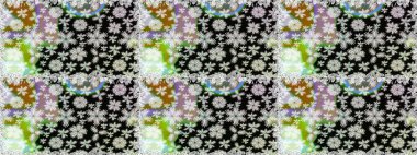 Raster illüstrasyonu. Küçük çiçekli şirin bir desen. Çiçek ve yapraklı çiçek deseni.