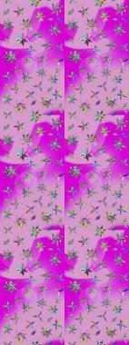 Sketch background pattern. Flowers on neutral and magenta. Raster stock. Watercolor, hand drawn.