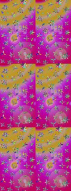 Etnik Mandala süsü. Raster Henna dövme stili. Tekstil, tebrik kartı, boyama kitabı, telefon kılıfı baskısı için kullanılabilir. Hint çiçekli desenli şal desenli..