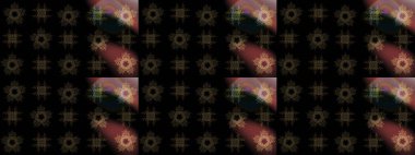 Raster illüstrasyonu. Bokeh siyah, kahverengi, griler ve kar taneleriyle dekoratif Noel arkaplanı.