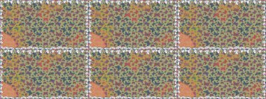 Egzotik hayvanlar. Kumaş, kağıt, ambalaj kâğıdı ve duvar kağıdı tasarımı için harika bir arka plan. Raster illüstrasyonu. Tarafsız, mavi ve pembe kelebekler. Kusursuz..