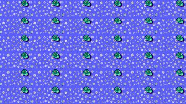 Raster illüstrasyonundaki çiçek desenli çizim. Düz Çiçek Elementleri Tasarımı. Renkli Bahar Teması eskiz kalıbı. Güzel kumaş deseni.