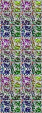 El yapımı çiçek ve bitki koleksiyonu. Şirin karalama çiçekleri olan kusursuz çiçek desenleri. Eskiz stili yeşil renkler. Raster illüstrasyonu. Raster illüstrasyonu.