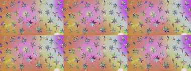 Tarafsız ve pembe renkler üzerine çiçek desenli eskiz, el yapımı papatyalar, papatyalar. Tekrarlayan çiçek arkaplanı, zarif nötr ve pembe çiçek duvar kağıdı.