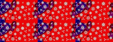 Raster illüstrasyonu. El çizimi. Çiçekler, dallar, bitkiler ve çiçekler. Güzel kumaş deseni.