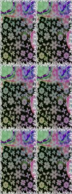 Renkli Bahar Temalı Kusursuz Arkaplan. Düz Çiçek Elementleri Tasarımı. Raster Şirin kumaş deseni. Kusursuz bağbozumu.