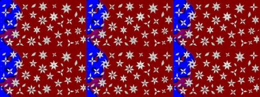 Nazikçe, güzel çiçek arkaplanı. Kırmızı ve nötr renklerde çiçekler. Raster çiçek desenli ve çiçekli..