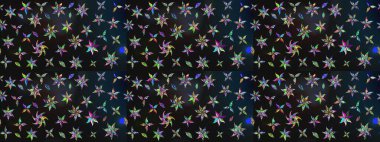 Gri ve mavi renkler üzerine çiçek desenli çizimler, el yapımı papatyalar, papatyalar. Tekrarlayan çiçek arkaplanı, zarif gri ve mavi çiçekler duvar kağıdı.