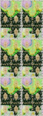 Kusursuz raster arka plan. Duvar kâğıdı barok, İspanyol kumaşı. Kahverengi ve bej renklerde altın elementler. Şık bir grafik desen. Çiçek deseni.