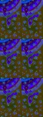 Raster illüstrasyonu. Güzel kumaş deseni. Güzel karalamalı çiçek desenli çizim. Küçük çiçekte sevimli çiçek deseni var..