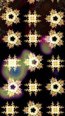 Yaz çiçekleri teması. El çizimi, soyut ve süslü elementler. Klasik çiçekler. Siyah renkler. Suluboya resim taklit Raster illüstrasyonu.