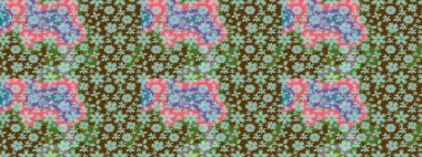 Yatak çarşafları, ceket, paket tasarımı, kumaş ve moda kavramları için tekstil baskısı. Eskiz modeli etnik tasarım. Çiçekleri, deniz kabukları, mandalaları ve suluboya efektleri olan deniz altyapısı.