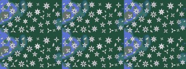 Süslü kumaş deseni. Raster deseni. Çiçekli çiçek deseni, suluboya..