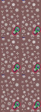 Çiçek deseni. Renkli Bahar Teması eskiz kalıbı. Düz Çiçek Elementleri Tasarımı. Raster çizimi. Güzel kumaş deseni..