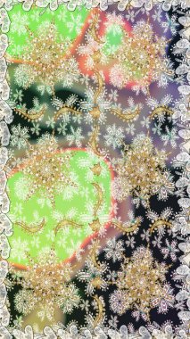 Noel, kar tanesi, yeni yıl 2019. Tarafsız renklerde, altın elementlerle kusursuz bağ dokusu.