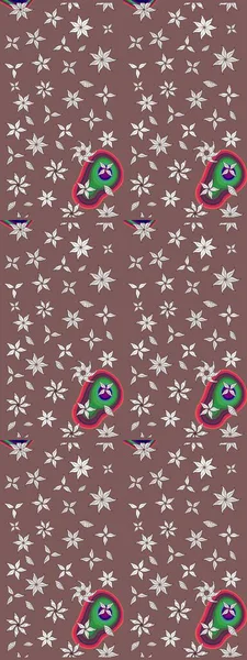 Çiçek deseni. Renkli Bahar Teması eskiz kalıbı. Düz Çiçek Elementleri Tasarımı. Raster çizimi. Güzel kumaş deseni..