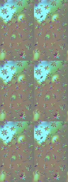 Şirin çiçek elementleri. Gri ve bej renkli çiçekler. Raster illüstrasyonu. Çizim.