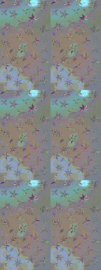 Raster illüstrasyonu. Çiçekli, yapraklı, çiçek desenli eskiz. El çizimi.