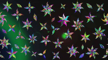 Gri ve yeşil çiçekli eskiz deseni, suluboya çiçek deseni, sevimli çiçek, duvar kağıdı, kart veya kumaş için fayanslı. Raster - stok.