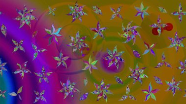 Klasik çiçek desenli. Paketleme, tekstil, duvar kâğıdı için çiçek eskizi. Yumuşak fayans. Raster 'ın taze dokusu. Yumuşak pamuk tasarımı.