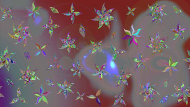 Eskiz arkaplan modeli. Gri ve kahverengi yapraklı yabani çiçekler. Suluboya, elle çizilmiş. Raster illüstrasyonu.