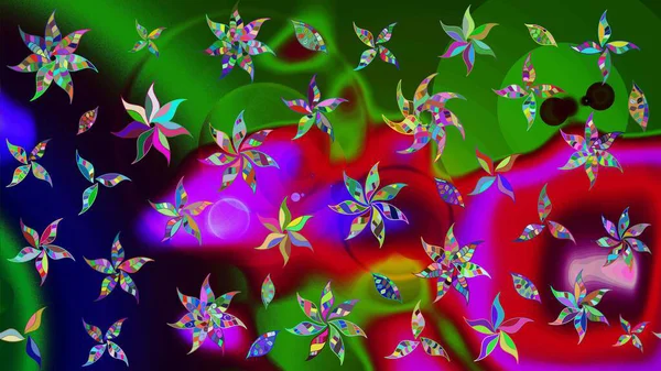 Yeşil ve kırmızı renkte manzaralı çiçek deseni. Çiçek kompozisyonu, el boyası, hassas şablon. Üst manzara, yumuşak stil. Sevgililer günü ve tebrik kartı konsepti için şık bir davet.