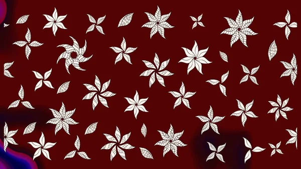 Halk tarzı. Moda baskıları için zarif bir şablon. Modern çiçek arkaplanı. Parlak renkli çiçekleri ve kırmızı ve kahverengi renkte yaprakları olan harika bir çiçek deseni..