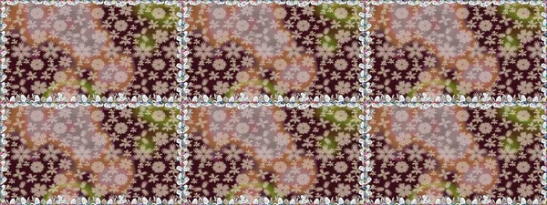 Düz Çiçek Elementleri Tasarımı. Raster Illustrasyon 'da moda olmayan çiçek deseni. Güzel kumaş deseni. Renkli Yaz Temalı Kusursuz Arkaplan.