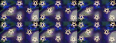 Kar taneli mavi, gri ve mor renkler. Renkli arka planda izole tatlı kar taneleri. Raster illüstrasyonu.