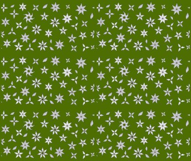 Üzerinde gelincikler ve vadi zambakları olan renkli çiçek desenli nakış deseni. Tekstil tasarımı için yeşil renkli geleneksel halk çiçekleri buketi.