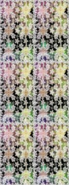 Vadinin çiçekleri tarafsız ve gri renklerde. Çiçeksiz desenlerin çizimi.