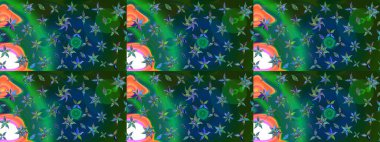 Çizim çiçek deseni duvar kağıdı, web sitesi arka planı, ambalaj kağıdı, davetiye, broşür, afiş veya web sitesi için kullanılabilir. Parlak elementlerin. El çizimi Raster illüstrasyonu.