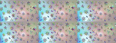 Raster çiçek desenli çiçek deseni, yapraklar, dekoratif elementler, sıçrama, lekeler, el çizimi kontur çizgileri ve Doodle çizim stili, grafik raster çizim çizimi.