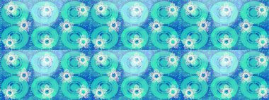 Kış kar taneleri, raster arka plan. Yüzey için tekrarlanan doku, ambalaj kağıdı, mavi üzerine kar tanesi, nötr ve yeşil renkler.