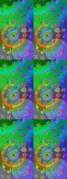 Küçük yeşil ve mavi çiçeklerle oldukça eski bir besin torbası deseni. Tekstil, kumaş, kapaklar, duvar kağıtları, baskı, paket, koleksiyon defteri, örgü, dekupaj için çiçek arkaplanı..