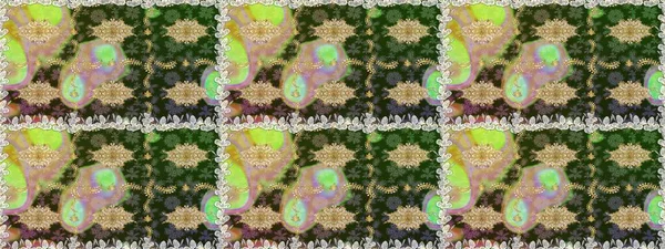 Duvar kâğıdı barok, İspanyol kumaşı. Şık bir grafik desen. Çiçek deseni. Kusursuz raster arka plan. Kahverengi ve bej renklerdeki altın elementler.