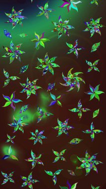 Raster illüstrasyonu. Moda arka planında parlak buketler. Eski usul küçük çiçekli şirin bir eskiz deseni. Kumaş, duvar kâğıdı ve kağıda yazdırmak için gelişen arkaplan.