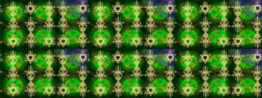 İllüstrasyon kar tanesi. Yeşil, mavi ve sarı renklerde ayrık suluboya kar taneleri. Kışın sembolü. Güzel dekorasyon.