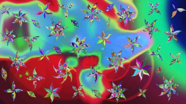 Çiçek deseni. Raster güzel kumaş deseni çiziyor. Renkli Bahar Teması eskiz kalıbı. Düz Çiçek Elementleri Tasarımı.