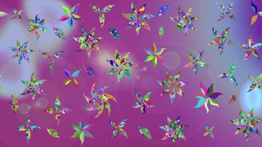 El yapımı çiçek ve bitki koleksiyonu. Raster illüstrasyonu. Eskiz tarzı mor ve nötr renklerde. Şirin karalamalı çiçek desenli çizim. Raster illüstrasyonu.