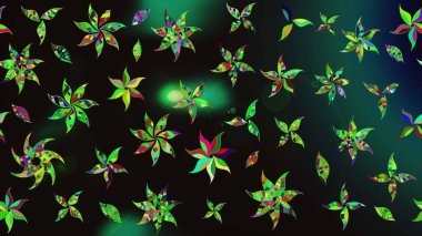 Siyah ve gri üzerine çiçekler. Eskiz arkaplan modeli. Suluboya, elle çizilmiş. Raster stoku.