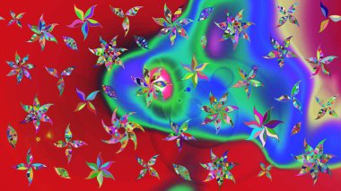 Çiçek deseni. Flower eskiz arka planı. Şatafatlı bahar bahçesi dokusu. Raster illüstrasyonu.