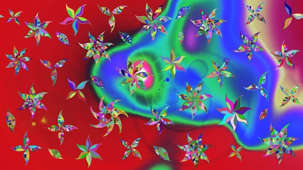 Çiçek deseni. Flower eskiz arka planı. Şatafatlı bahar bahçesi dokusu. Raster illüstrasyonu.