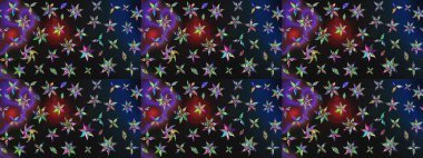 Düz Çiçek Elementleri Tasarımı. Raster illüstrasyonundaki çiçek desenli çizim. Renkli çiçekler. Renkli Bahar Teması çizim şablonu.