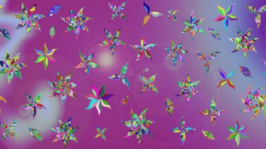 Cute Floral pattern in the small flower. Raster illustration. Abstract flower sketch pattern background. On purple and neutral colors. Raster pattern.