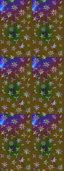 Düz Çiçek Elementleri Tasarımı. Renkli Bahar Teması eskiz kalıbı. Asya tekstil tarzında. Yeşil renkli çiçekler. Çiçek desenli çizim. Raster illüstrasyonu.