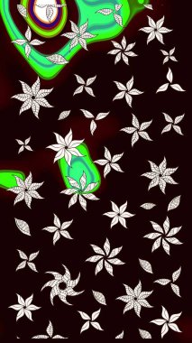 Renkli grunge, soyut arka planda siyah ve nötr çiçeklerle gelişir. Nakış desenli çiçek deseni. İzler, kumaş, duvar kağıtları, tekstil için raster dokusu.